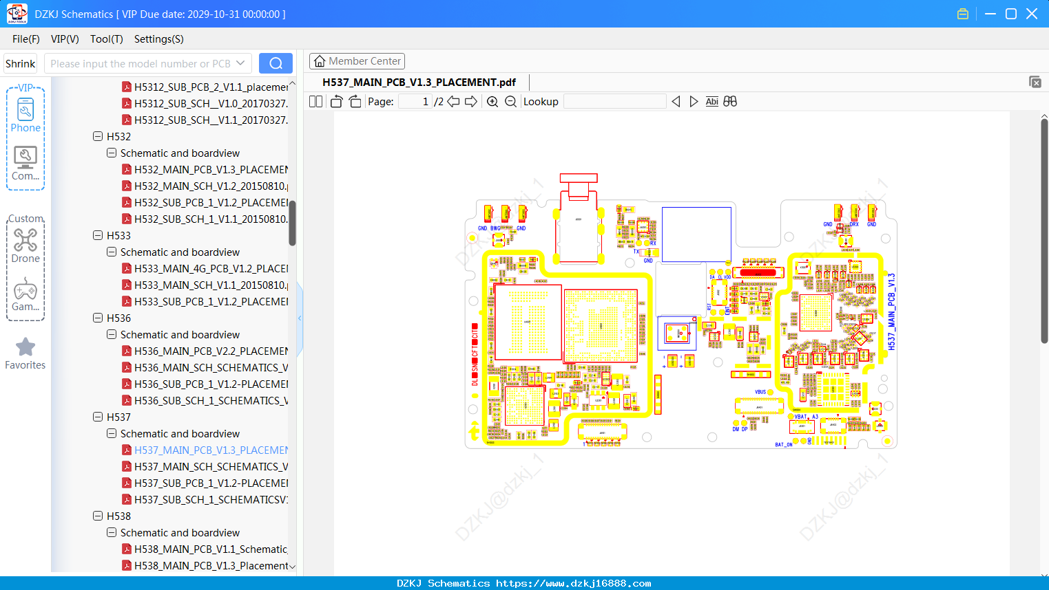 Infinix H537_MAIN_PCB_V1.3_PLACEMENT